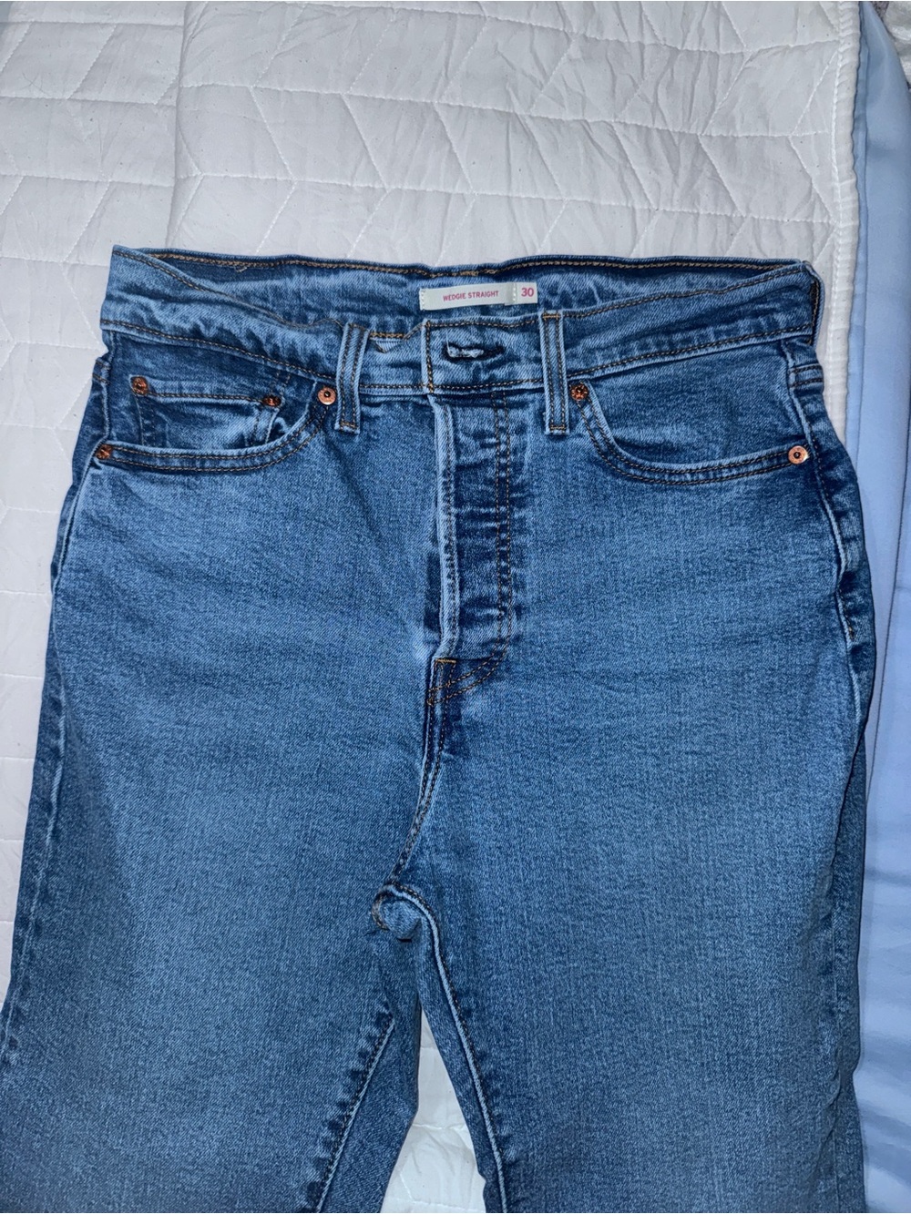 Levi’s wedgie High-Rise Blue Denim Jeans
